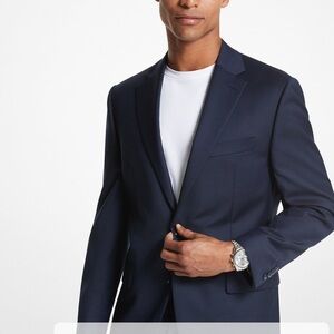 NWT Michael Kors Karmelo Navy Blue Wool Blend Sportcoat Suit Jacket